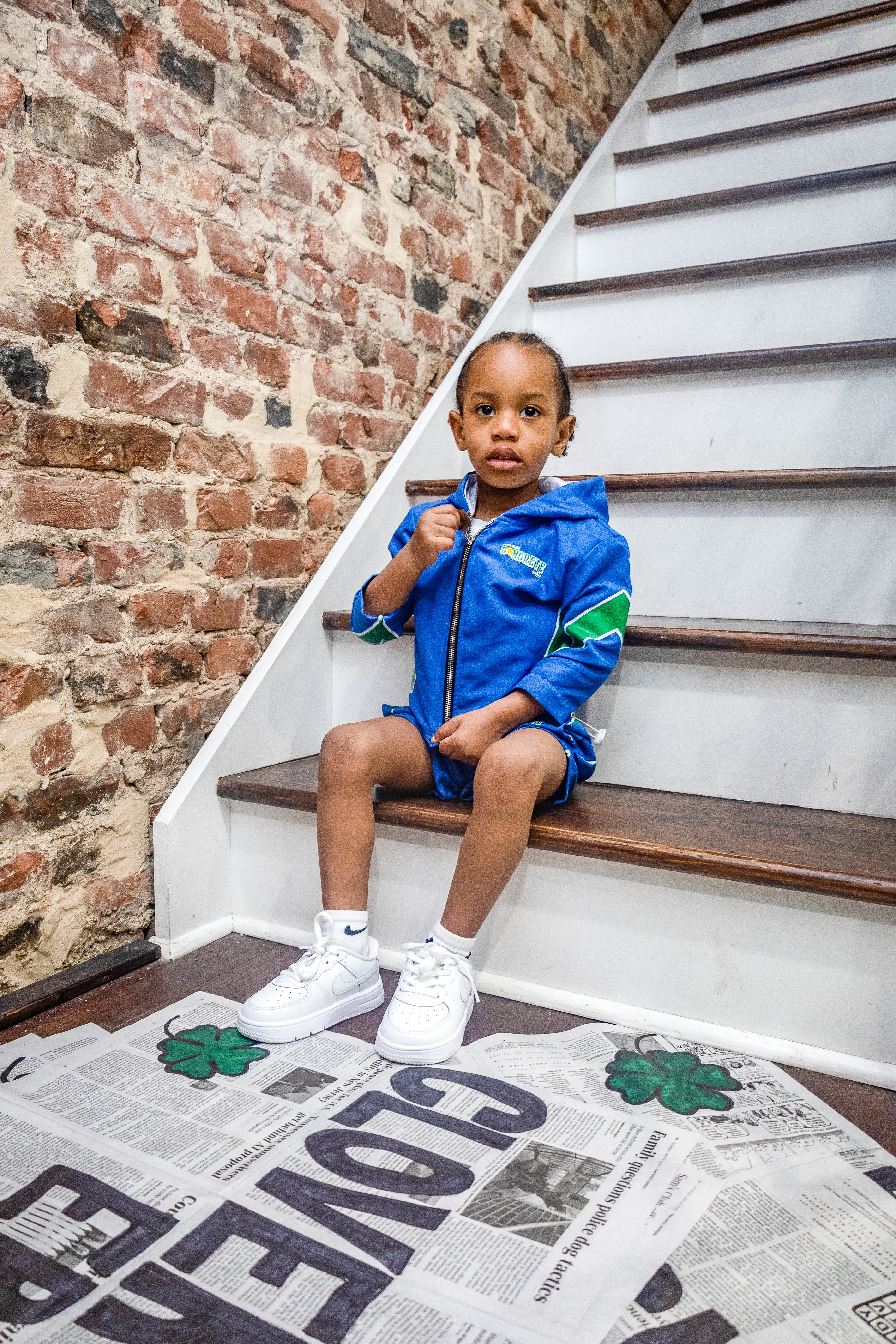 Blue Clover Jacket & Shorts Set 🍀