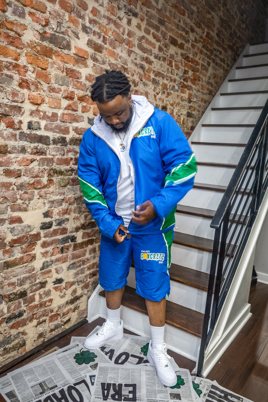 Blue Clover Jacket & Shorts Set 🍀